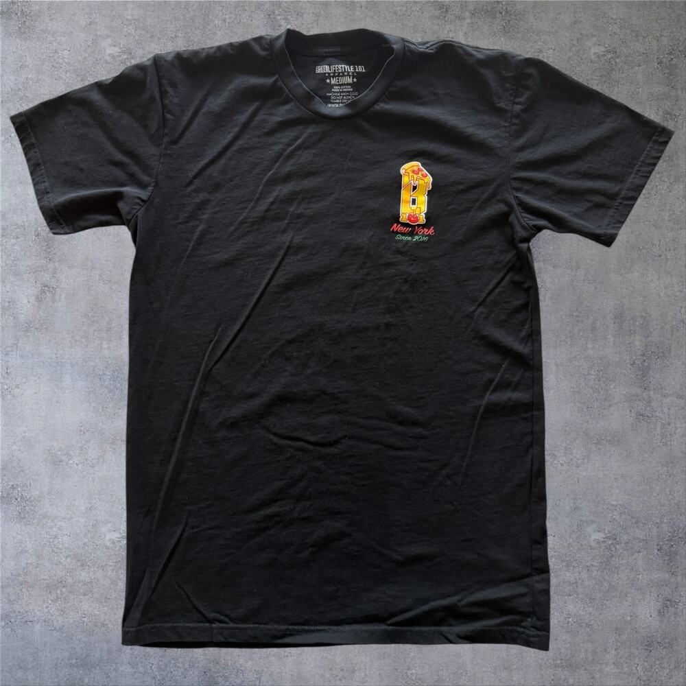 Baseball Lifestyle 101 Shirt Mens Med Black Pizza Delivery Batters Box RETIRED